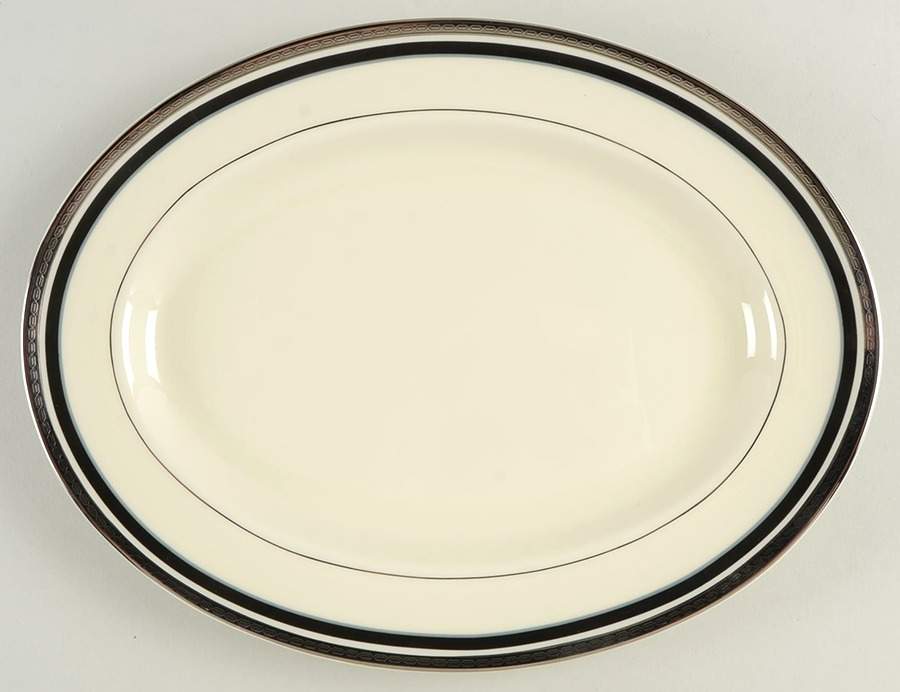 Diplomat 12" Oval Serving Platter by Pickard-1