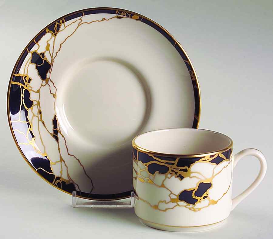 Elektra Flat Cup & Saucer Set by Pickard-1