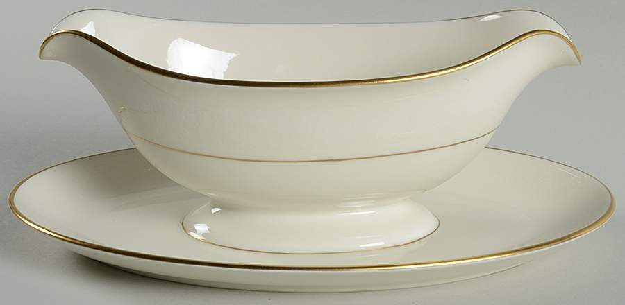 Empress Gravy Boat with Attached Underplate by Pickard-1