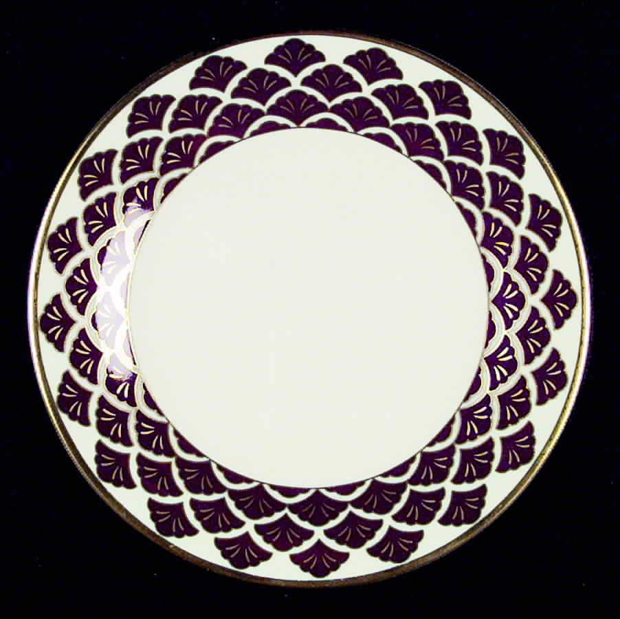 Ensemble Burgundy Salad Plate by Pickard-1