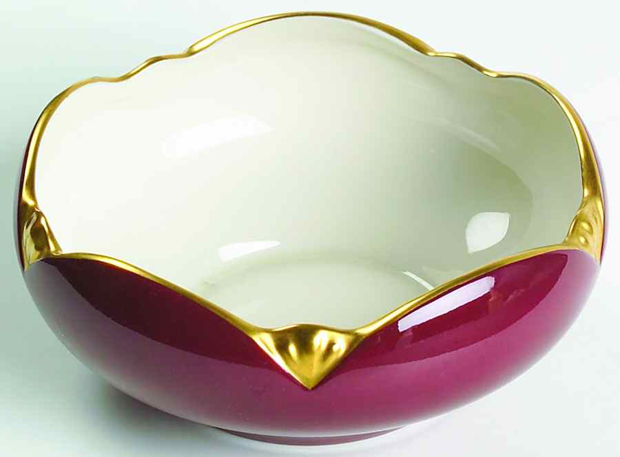 Ensemble Burgundy Tulip Bowl by Pickard-1