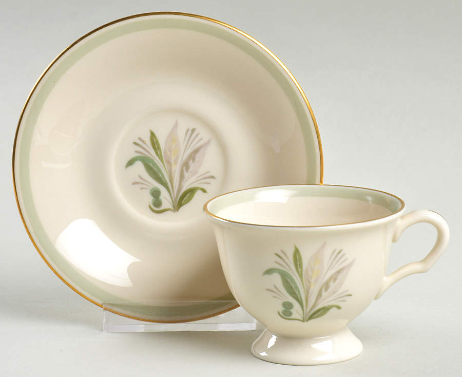 Fantasy Footed Demitasse Cup & Saucer Set by Pickard-1