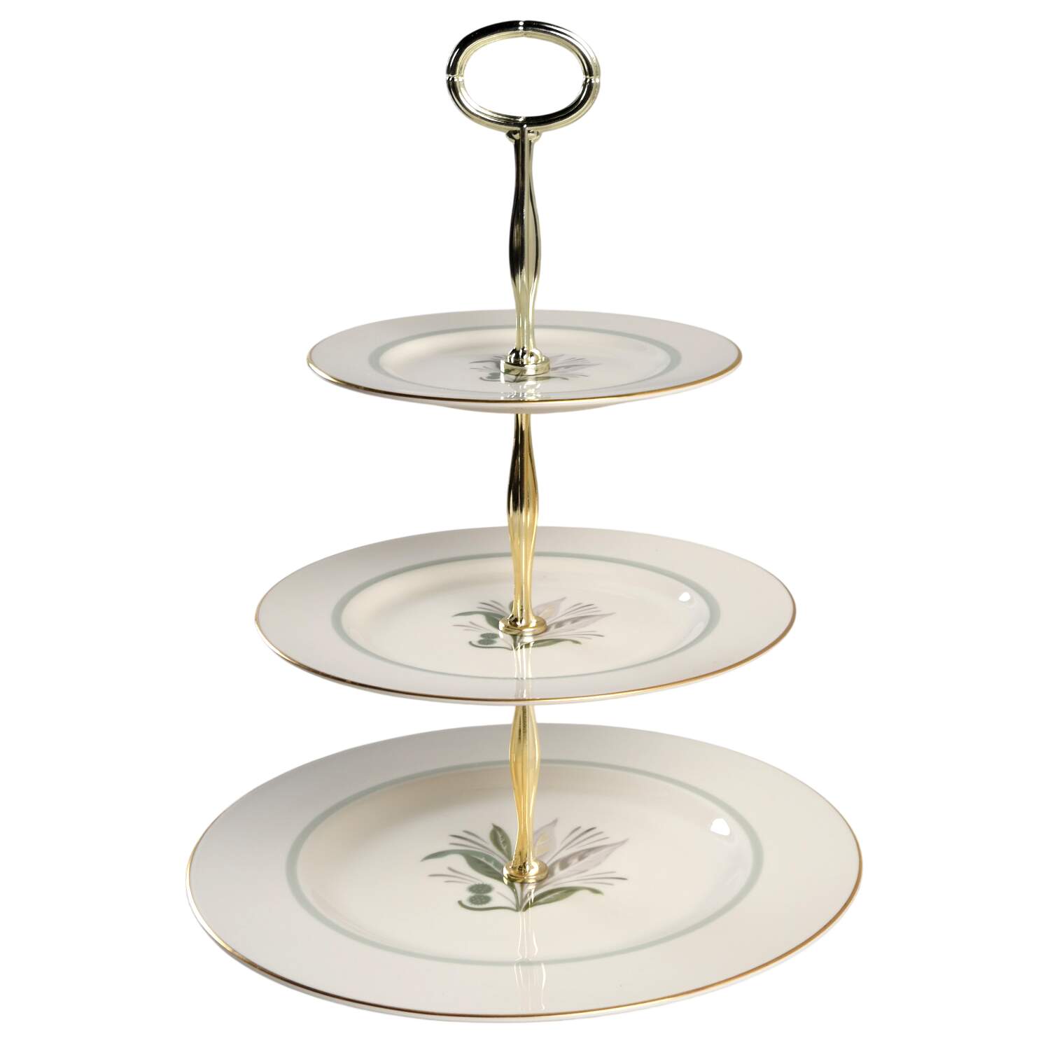 Fantasy 13 7/8"-14 1/4" 3-Tiered Serving Tray(DP,SP,BB) HC by Pickard-1