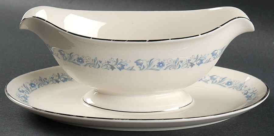 Festival Gravy Boat with Attached Underplate by Pickard-1