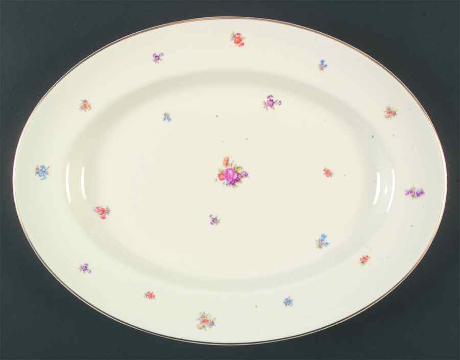 Floral Chintz 15" Oval Serving Platter by Pickard-1
