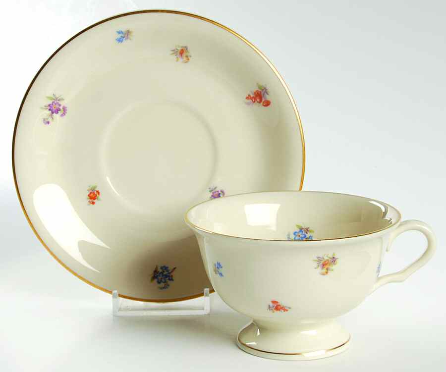 Floral Chintz Footed Cup & Saucer Set by Pickard-1