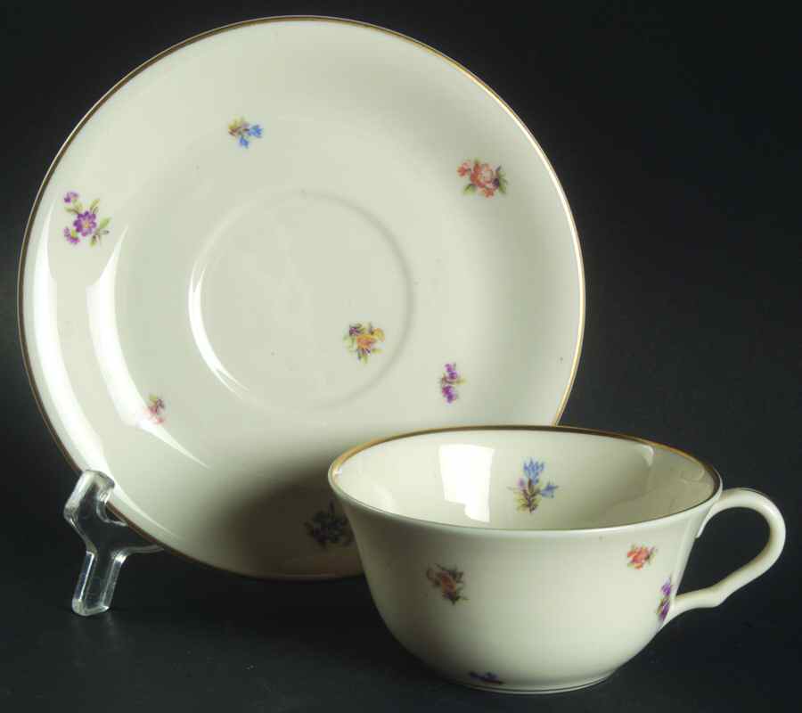 Floral Chintz Flat Cup & Saucer Set by Pickard-1