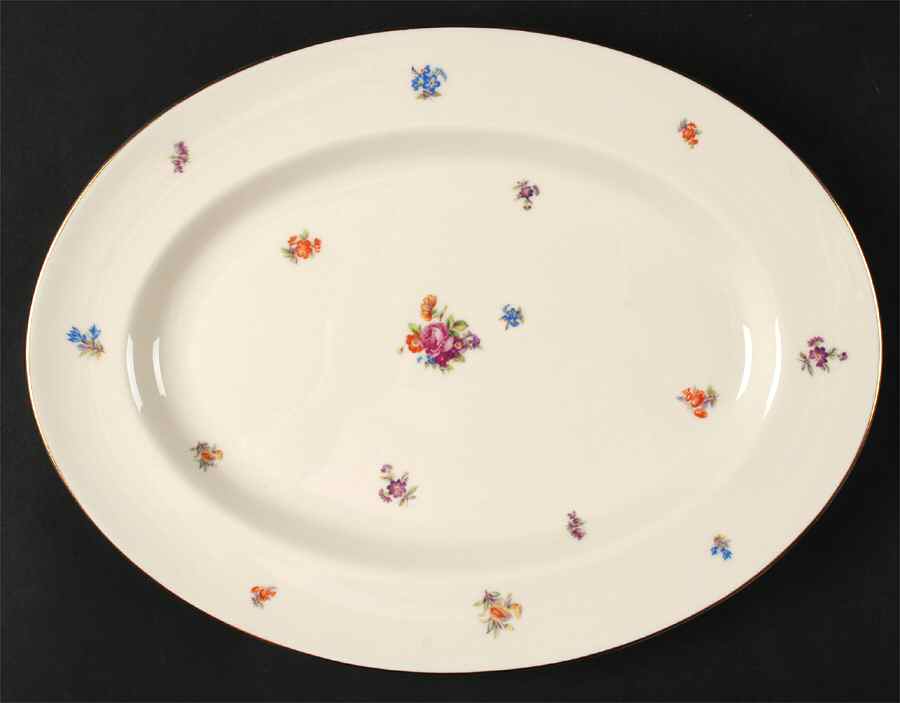 Floral Chintz 12" Oval Serving Platter by Pickard-1