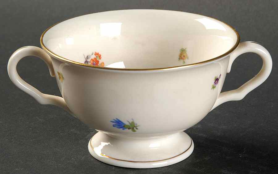 Floral Chintz Footed Bouillon Cup by Pickard-1