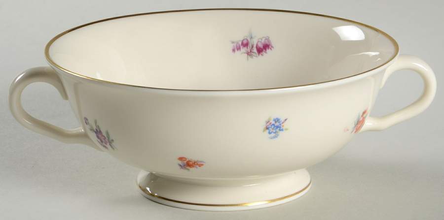 Floral Chintz Footed Cream Soup Bowl by Pickard-1