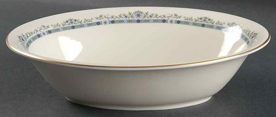 Fleurette 9" Oval Vegetable Bowl by Pickard-1