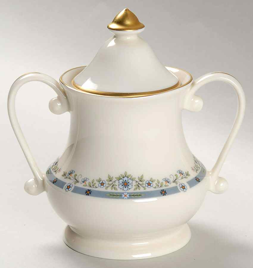 Fleurette Sugar Bowl & Lid by Pickard-1