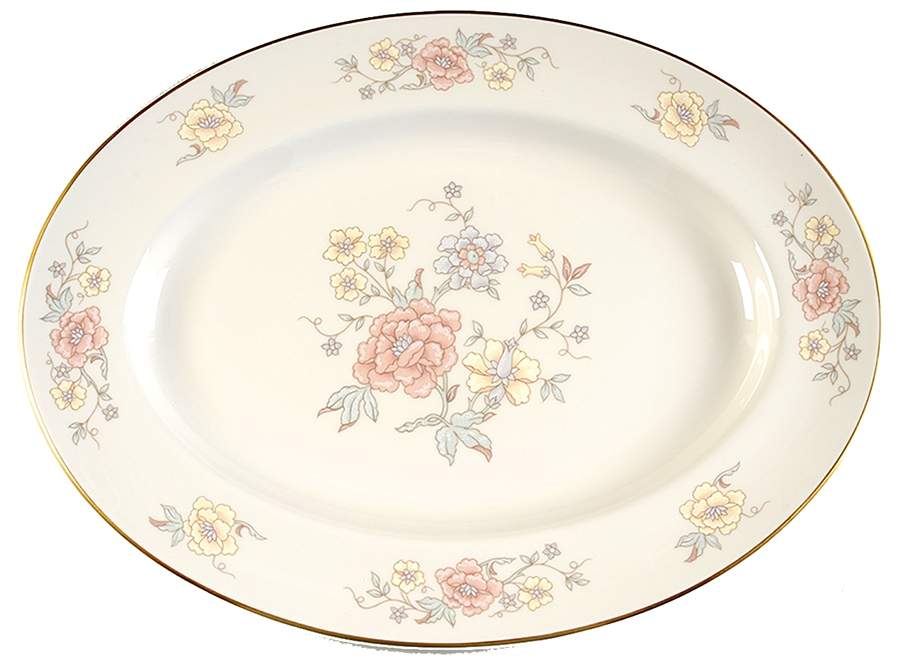 Georgian Manor 15" Oval Serving Platter by Pickard-1