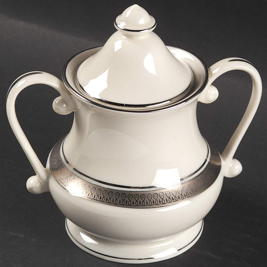 Geneva (Ivory Background) Sugar Bowl & Lid by Pickard-1