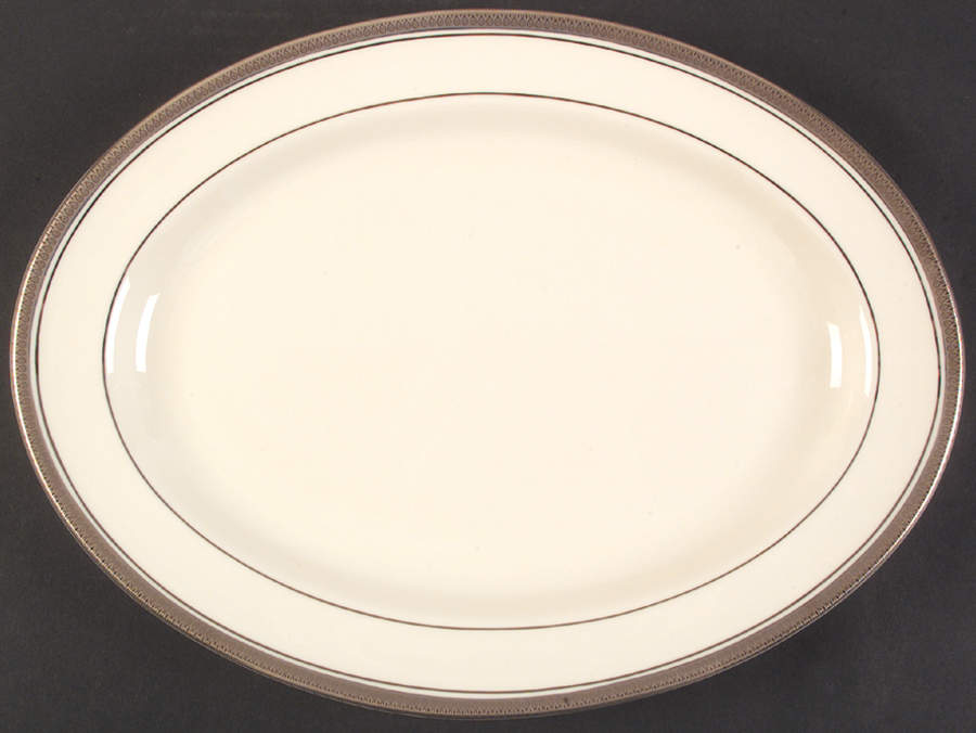 Geneva (Ivory Background) 14" Oval Serving Platter by Pickard-1