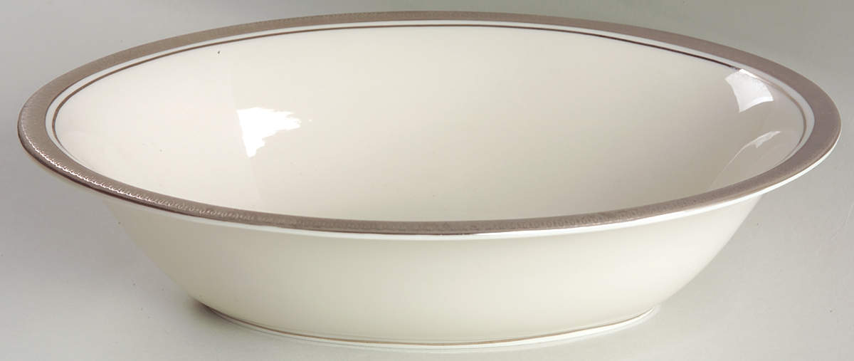 Geneva (Ivory Background) 9" Oval Vegetable Bowl by Pickard-1