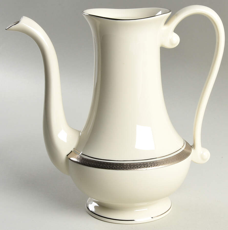Geneva (Ivory Background) Tea/Coffee Pot No Lid by Pickard-1