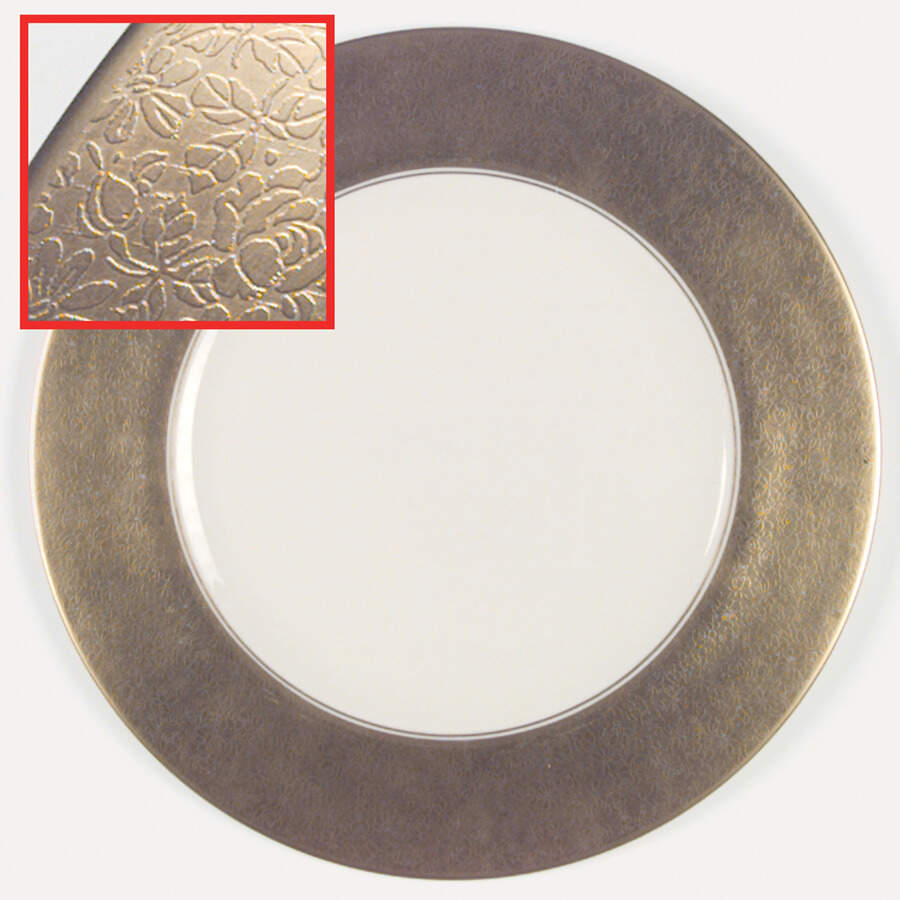 Gold Baroque Service Plate (Charger) by Pickard-1