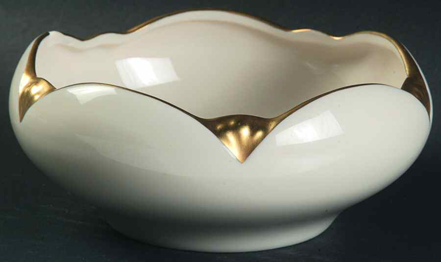 Gold Bracelet (Ivory Background) Tulip Bowl by Pickard-1