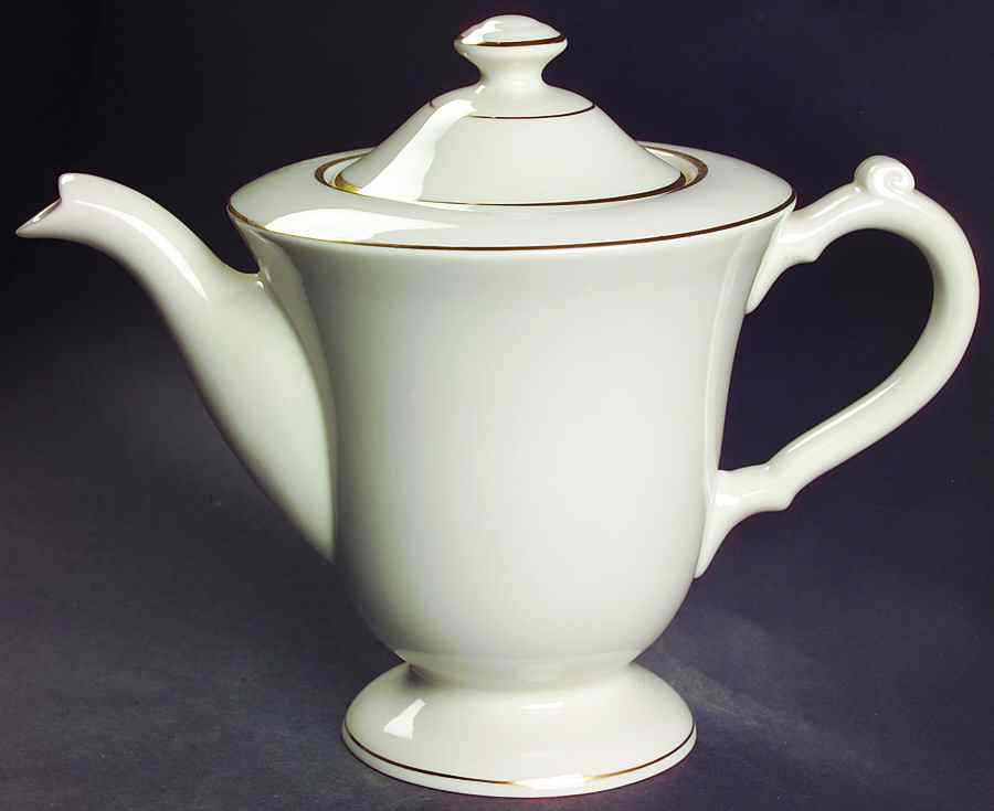 Gold Horizon Tea/Coffee Pot & Lid by Pickard-1