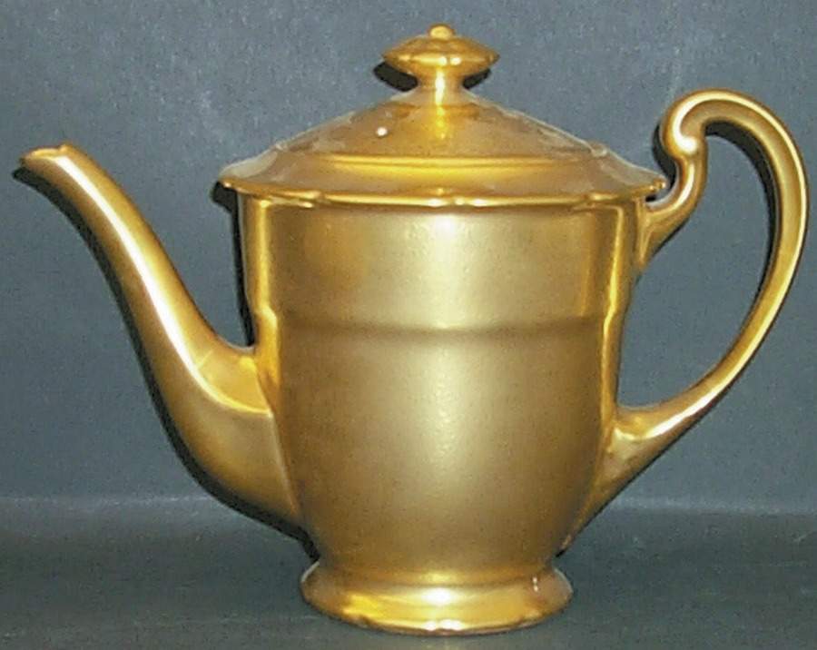 Gold Teapot & Lid by Pickard-1