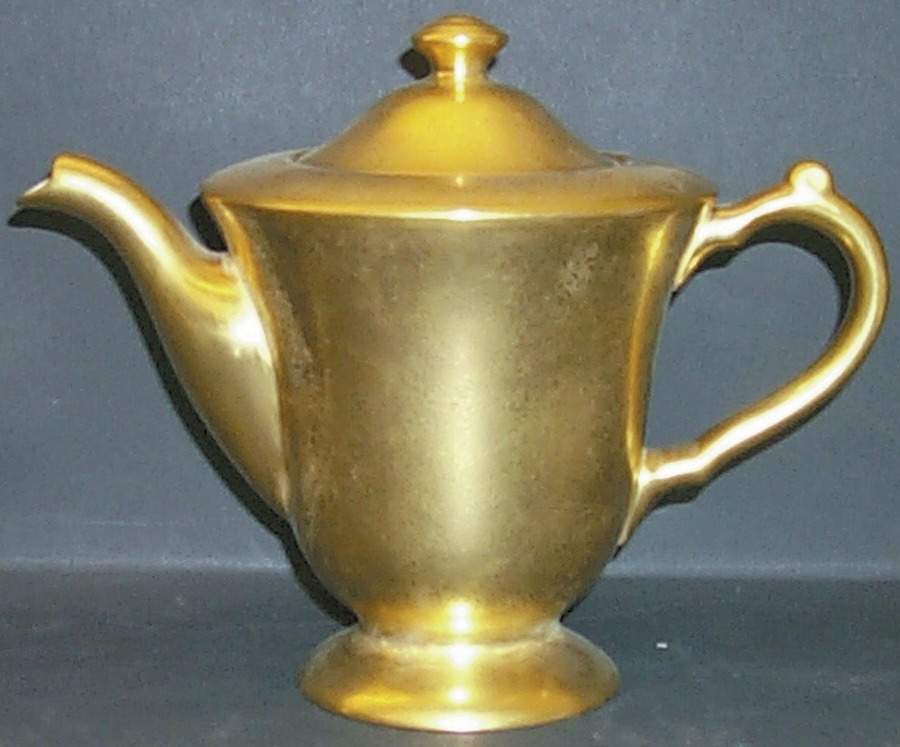 Gold Teapot & Lid by Pickard-1