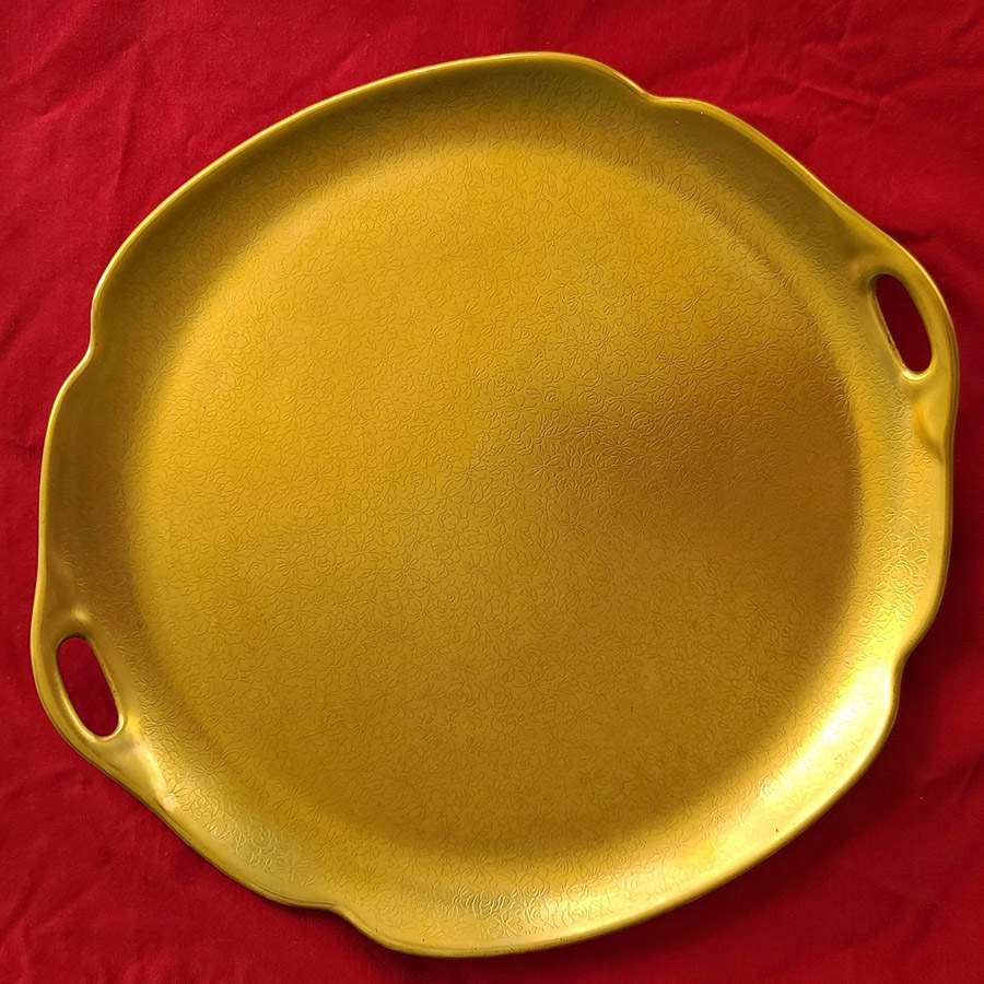 Gold Handled Cake Plate by Pickard-1
