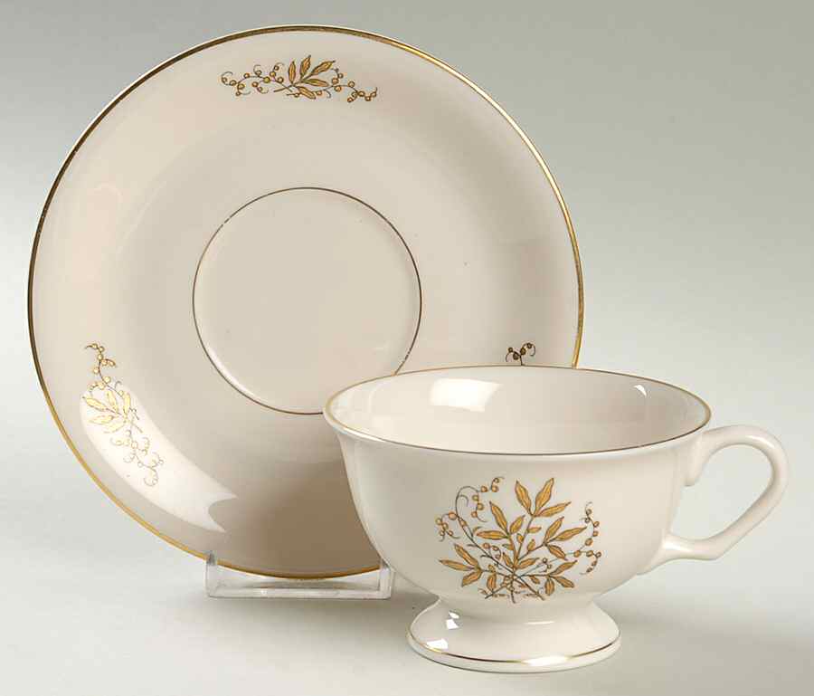 Golden Magic Footed Cup & Saucer Set by Pickard-1