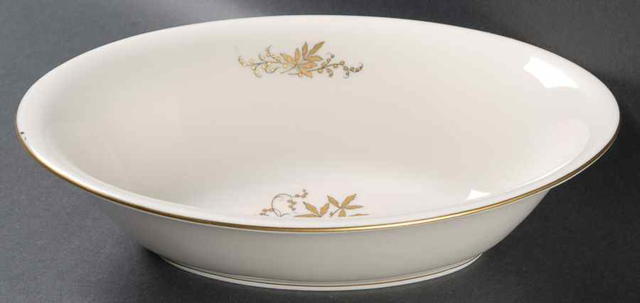 Golden Magic 9" Oval Vegetable Bowl by Pickard-1