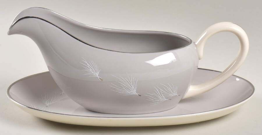 Gossamer Gravy Boat & Underplate by Pickard-1