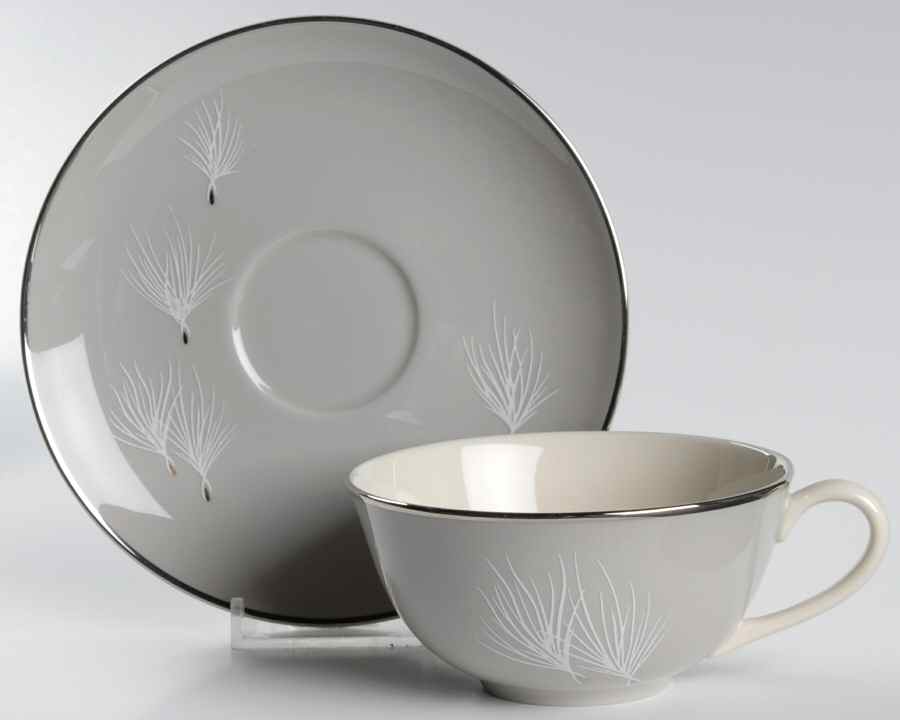 Gossamer Flat Cup & Saucer Set by Pickard-1