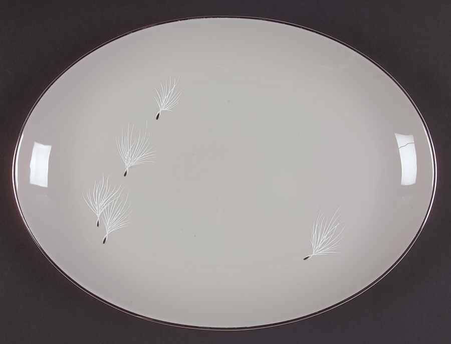 Gossamer 12" Oval Serving Platter by Pickard-1