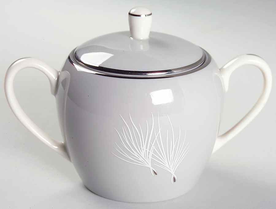 Gossamer Sugar Bowl & Lid by Pickard-1