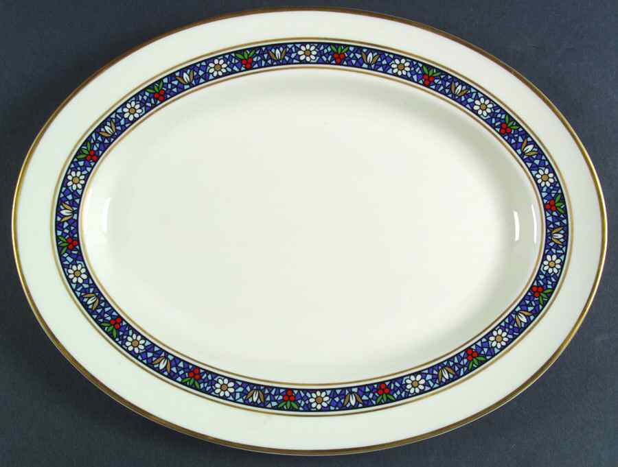 Grandeur 12" Oval Serving Platter by Pickard-1