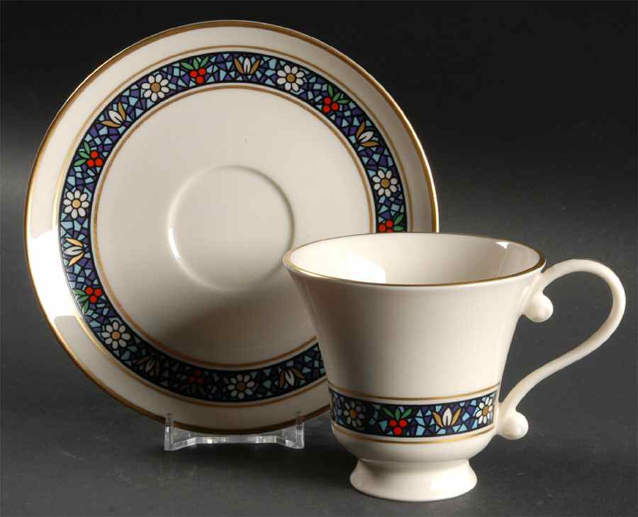 Grandeur Footed Cup & Saucer Set by Pickard-1