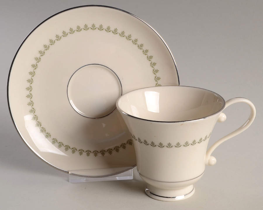 Greenbrier Footed Cup & Saucer Set by Pickard-1