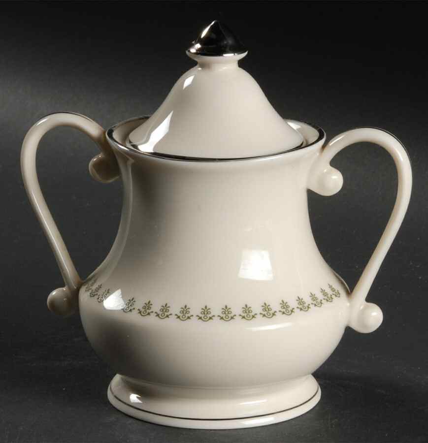 Greenbrier Sugar Bowl & Lid by Pickard-1