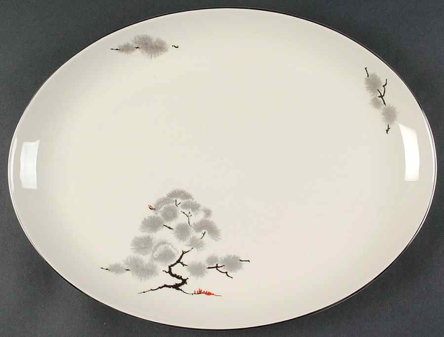 Hemlock 15" Oval Serving Platter by Pickard-1