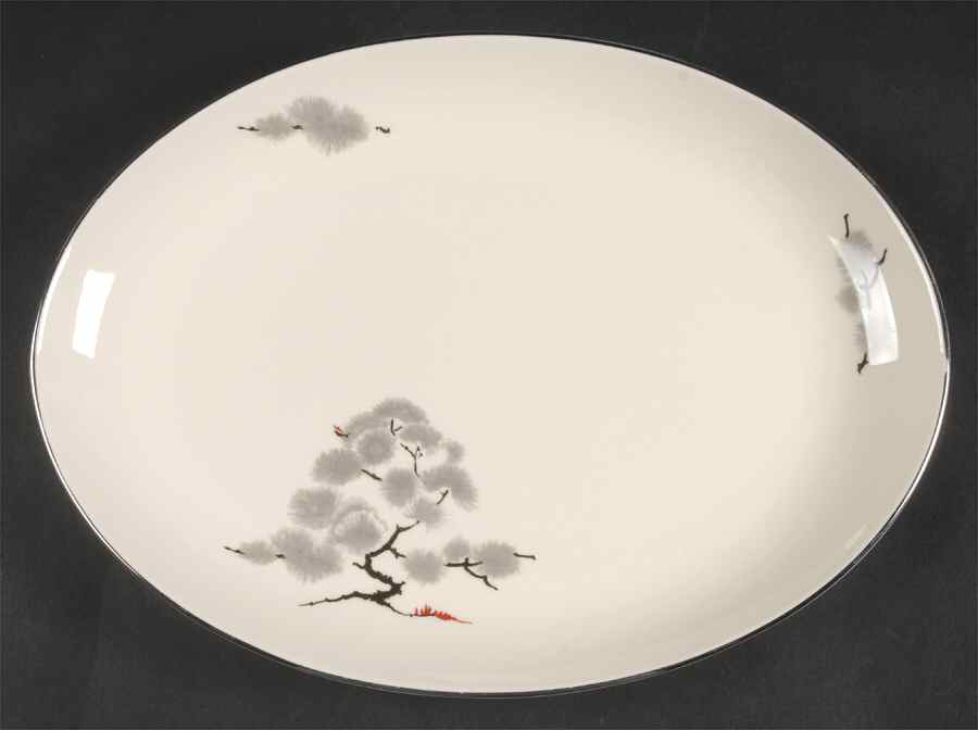 Hemlock 12" Oval Serving Platter by Pickard-1