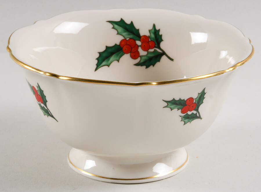 Holly 5" Footed Bowl by Pickard-1