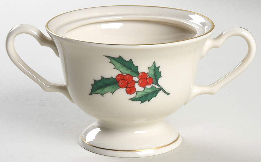 Holly Sugar Bowl No Lid by Pickard-1