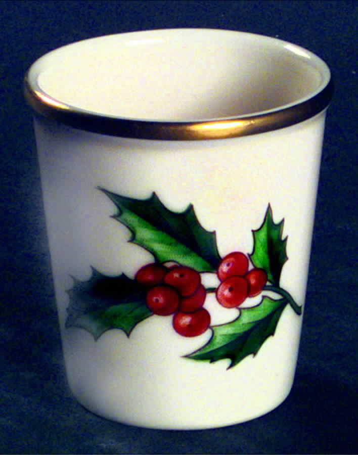 Holly Toothpick Holder by Pickard-1