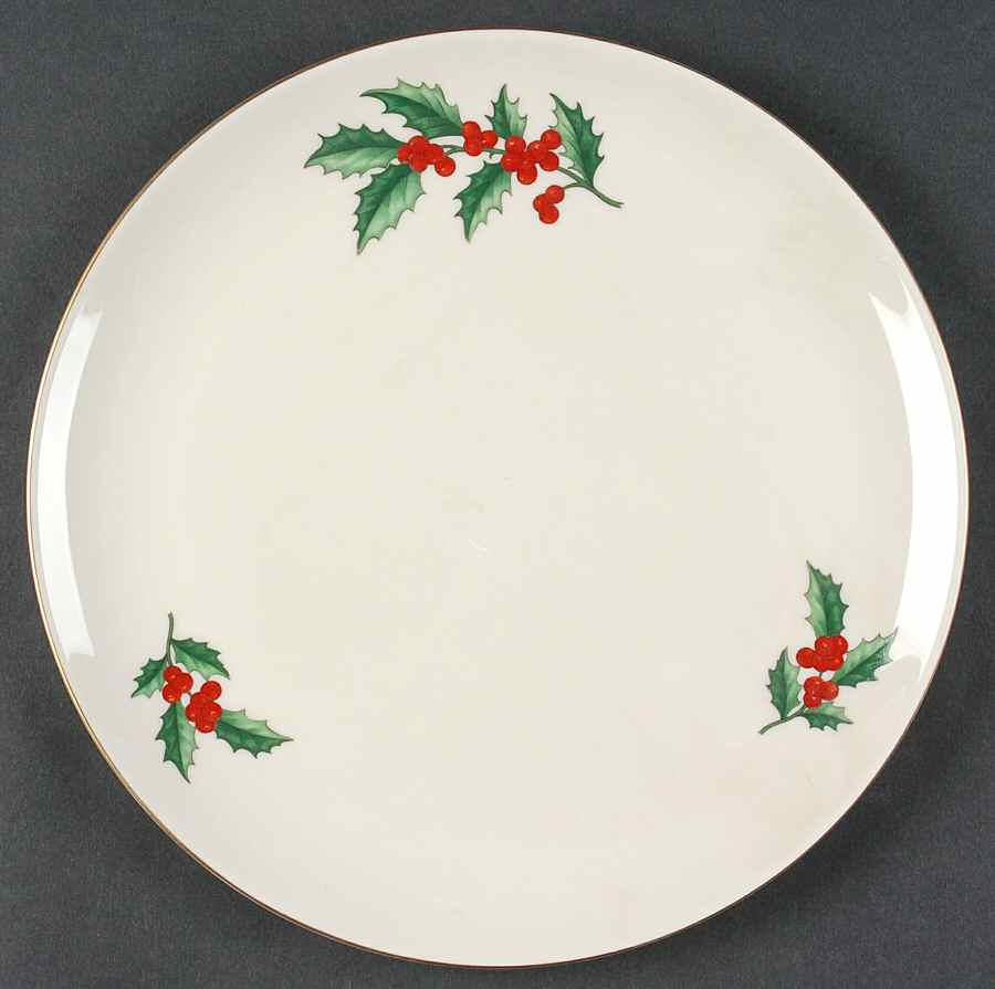 Holly Cake Plate by Pickard-1