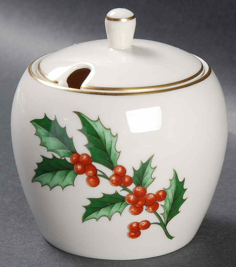 Holly Jam/Jelly & Lid by Pickard-1