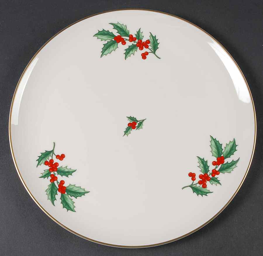 Holly Service Plate (Charger) by Pickard-1