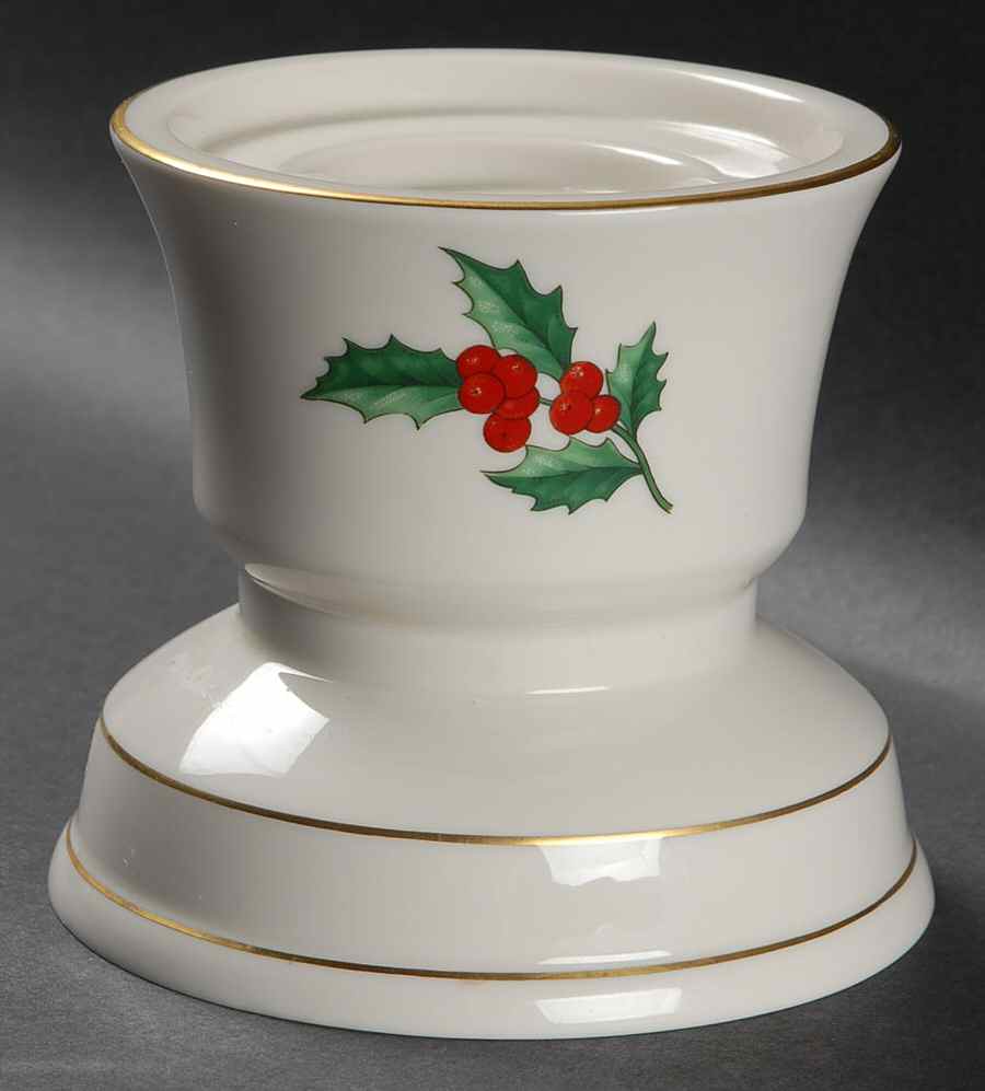 Holly 4" Pillar Candleholder by Pickard-1
