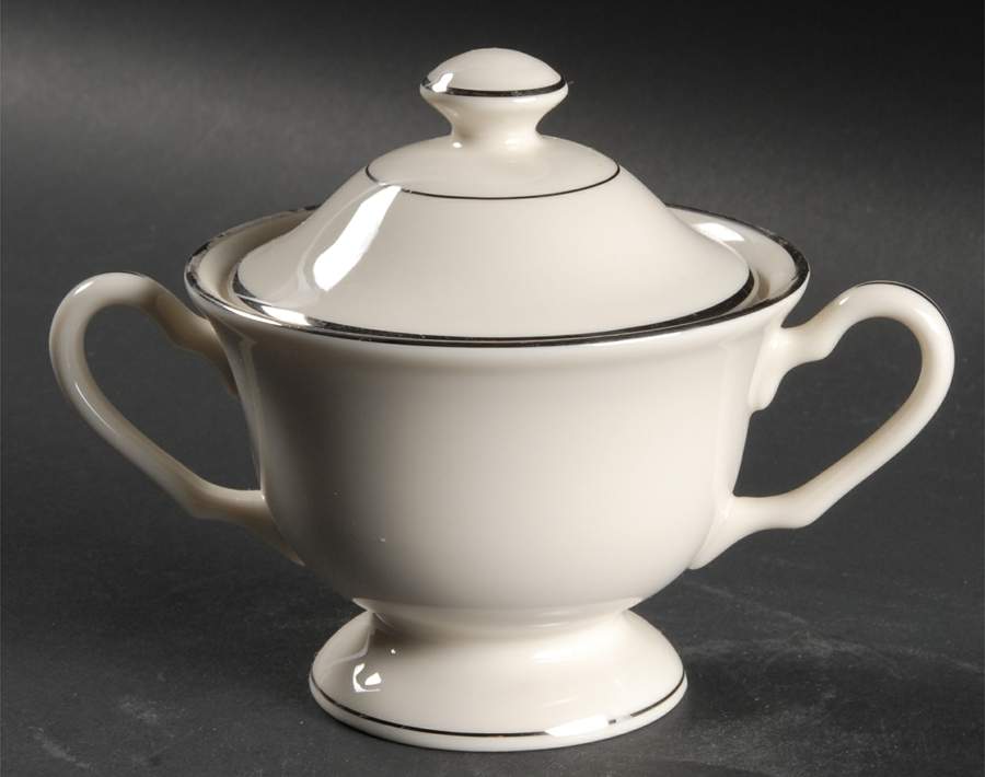 Horizon Sugar Bowl & Lid by Pickard-1