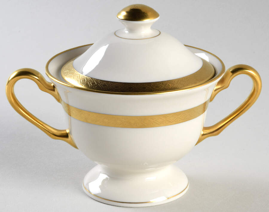 Jefferson Sugar Bowl & Lid by Pickard-1
