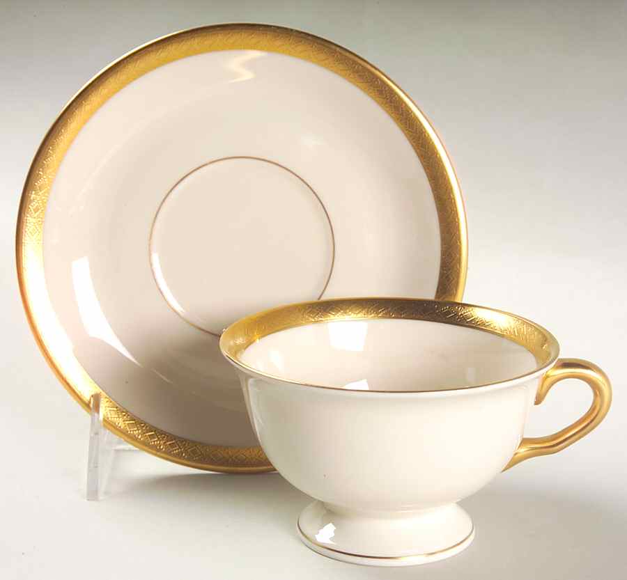 Jefferson Footed Cup & Saucer Set by Pickard-1