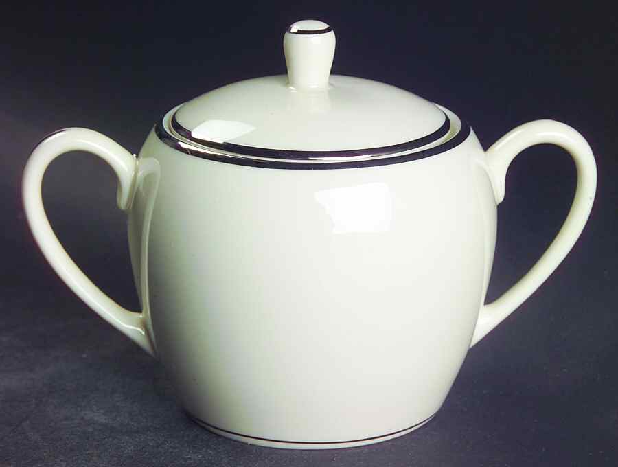 Juliet Sugar Bowl & Lid by Pickard-1